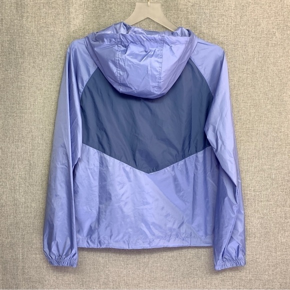 COLUMBIA May Valley Windbreaker Water Resistant Hooded Jacket SMALL Blue Purple - Picture 6 of 8